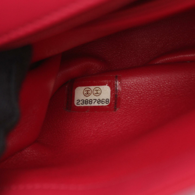 香奈兒 (CHANEL) 鏈條肩挎斜背包，羊皮，紅色，金色五金，二手，女士，Coco CC-4