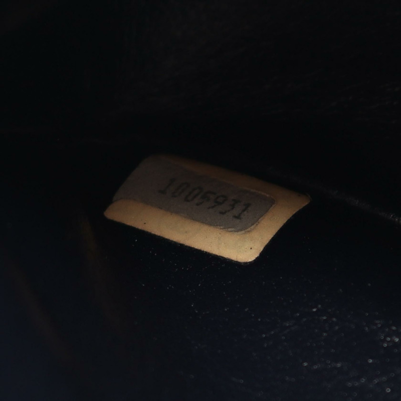 香奈兒 (CHANEL) 絎縫雙蓋鏈條肩背包，羊皮，海軍藍，金色五金，二手-4