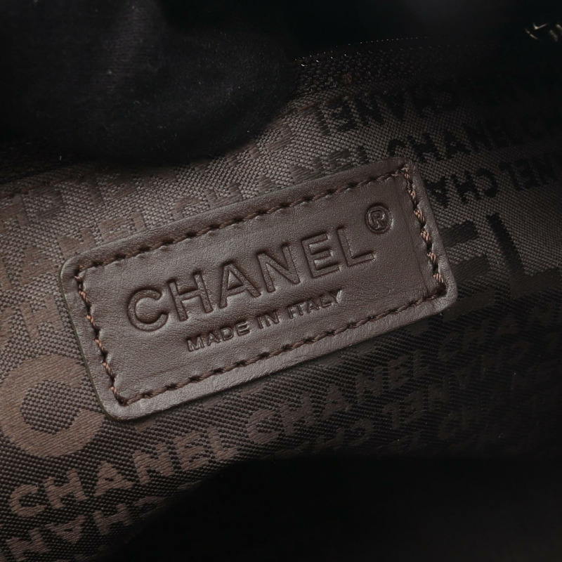 香奈兒 (CHANEL) 巧克力棒單肩手提包，棕色皮革，二手女士 Coco CC-3