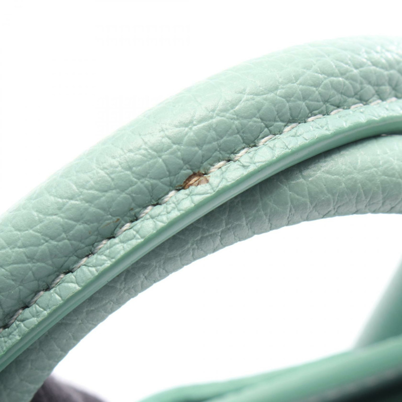 CELINE Luggage Nano Shopper 單肩斜背包，皮革材質，綠色，二手女款-5