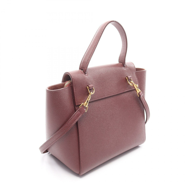 CELINE BELT NANO 單肩斜背包 皮革 波爾多紅 二手 女士-1