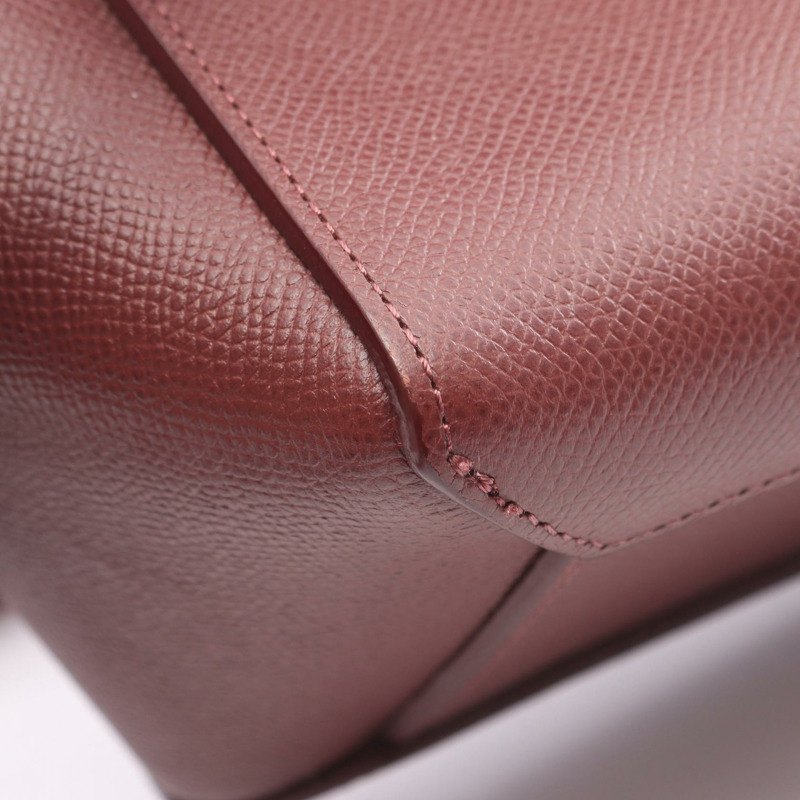 CELINE BELT NANO 單肩斜背包 皮革 波爾多紅 二手 女士-6