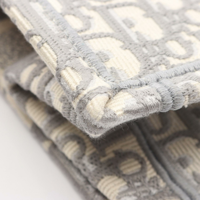 Christian Dior BOOK TOTE 中型斜背手提包 帆布 灰色 米色 二手 女士-4