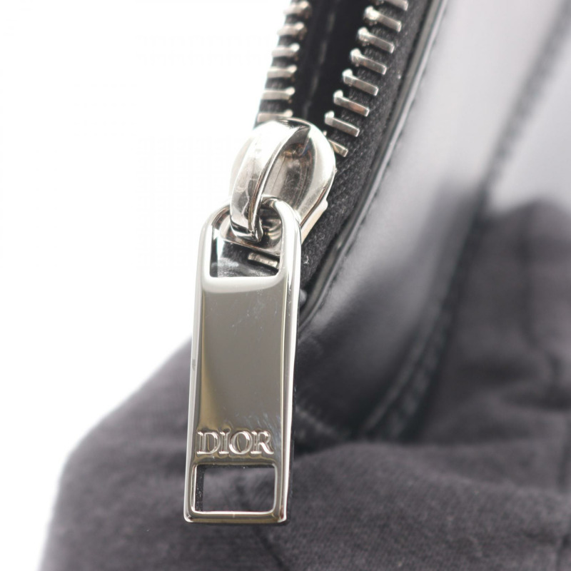Christian Dior 商務手拿包，皮革材質，黑色，附logo，灰色，二手，男士款-4