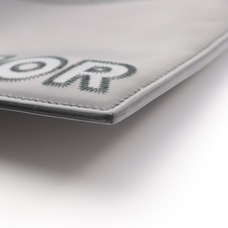 Christian Dior 商務手拿包，皮革材質，黑色，附logo，灰色，二手，男士款-7