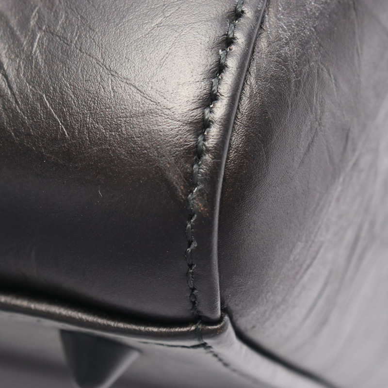 Christian Dior LADY DIOR 肩背包 皮革 黑色 白色 二手 女士 CD-6