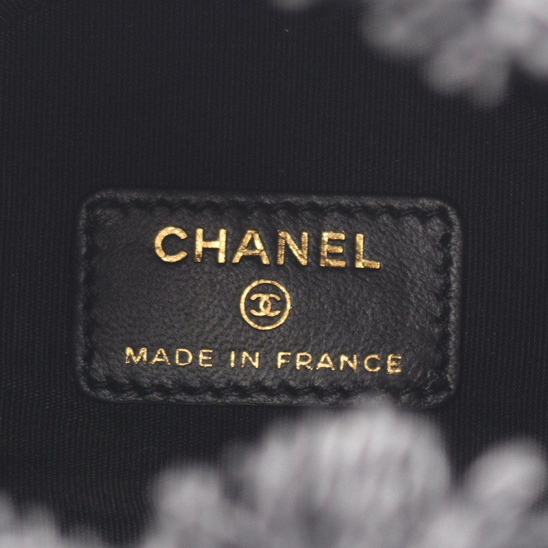 香奈兒 (CHANEL) 絎縫迷你水桶鏈條斜背包 AP2603 牛仔灰 GHW-3