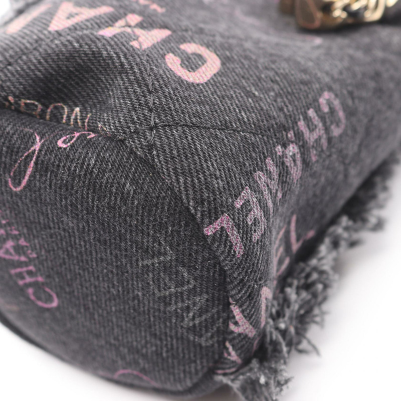 香奈兒 (CHANEL) 絎縫迷你水桶鏈條斜背包 AP2603 牛仔灰 GHW-7