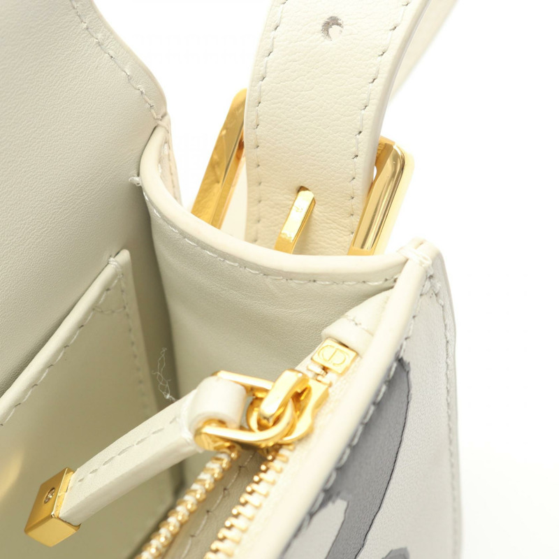 Christian Dior MISS DIOR 肩手提包 M2610UZCJ 皮革 白色 黑色 二手-4