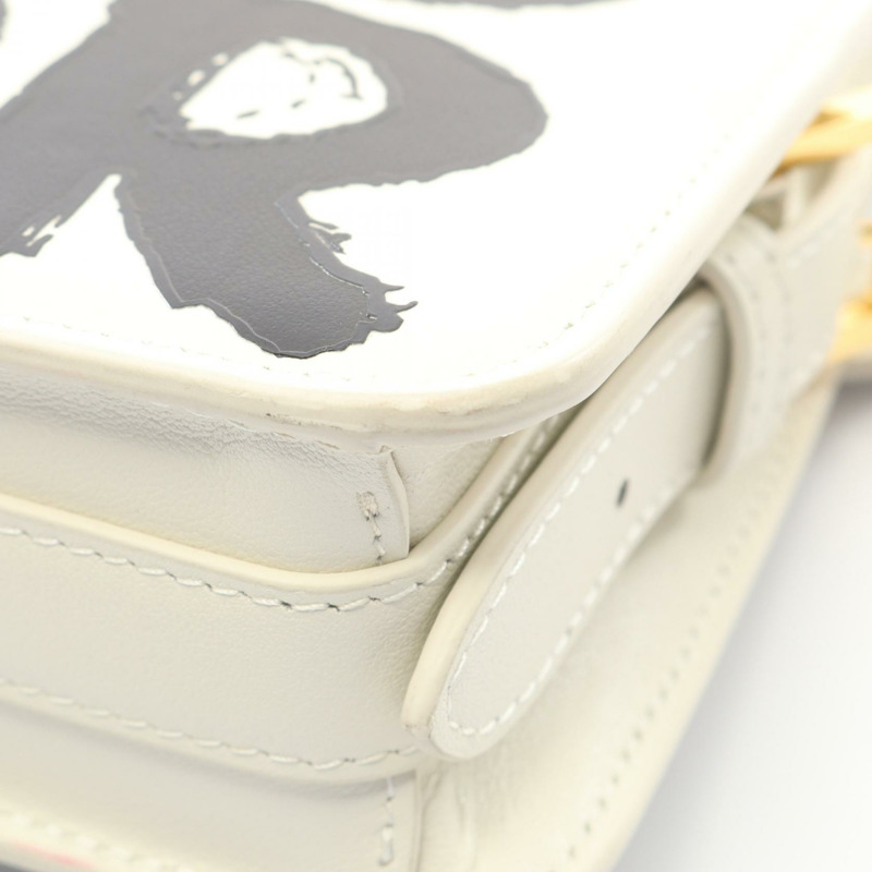 Christian Dior MISS DIOR 肩手提包 M2610UZCJ 皮革 白色 黑色 二手-6