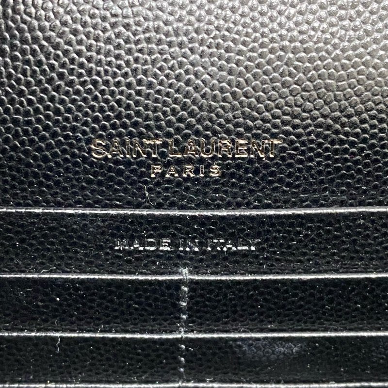 △ Saint Laurent 聖羅蘭 So Black Caviar Skin Wallet On Chain 黑色粒紋小牛皮鏈條銀包 -257027289-13