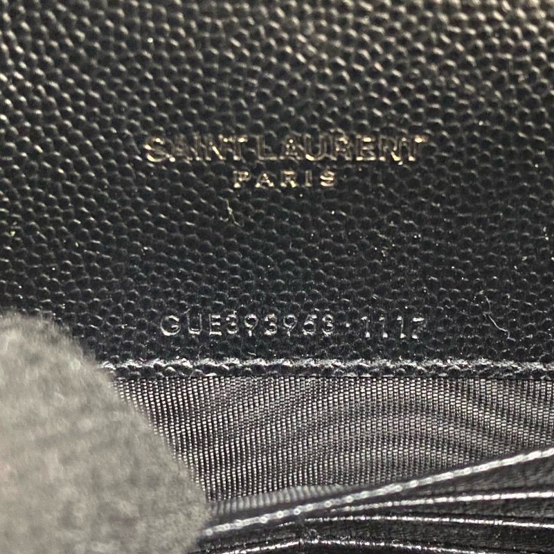 △ Saint Laurent 聖羅蘭 So Black Caviar Skin Wallet On Chain 黑色粒紋小牛皮鏈條銀包 -257027289-15