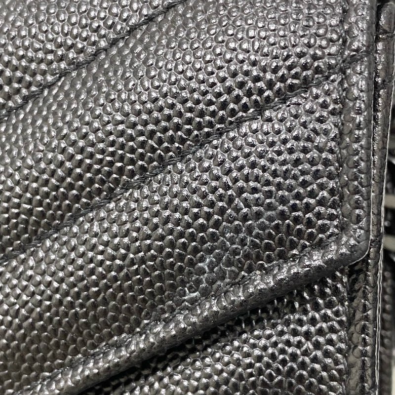 △ Saint Laurent 聖羅蘭 So Black Caviar Skin Wallet On Chain 黑色粒紋小牛皮鏈條銀包 -257027289-17