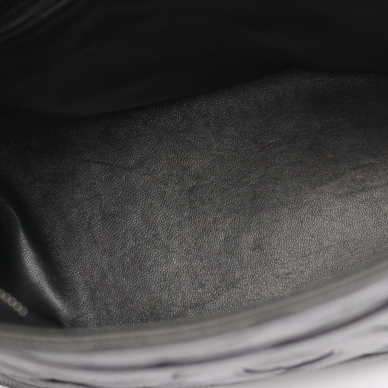 香奈兒 (CHANEL) Medallion 肩背手提包，黑色粒面小牛皮，二手，五金配件-5