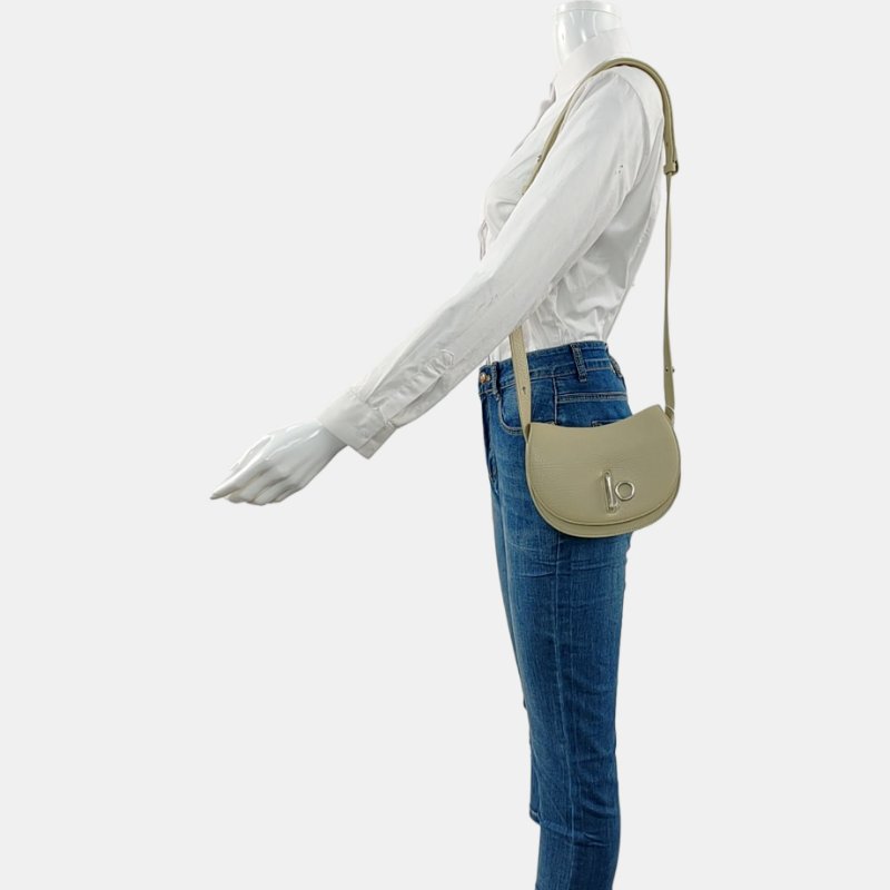 BURBERRY B Clip迷你綠色牛皮單肩包銀色五金-1