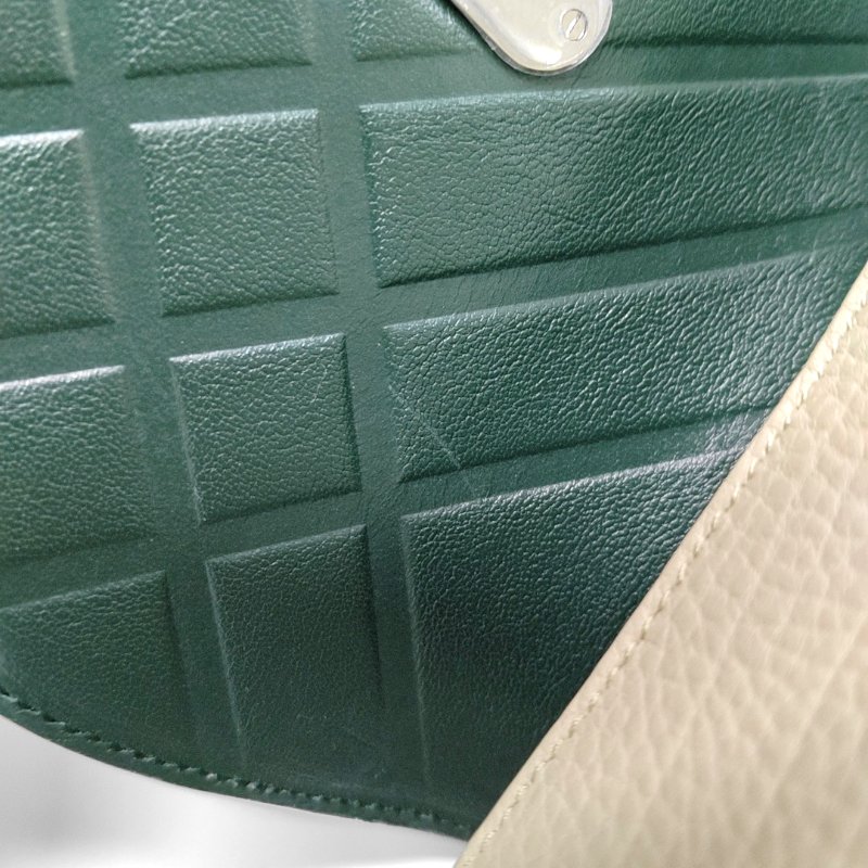 BURBERRY B Clip迷你綠色牛皮單肩包銀色五金-8