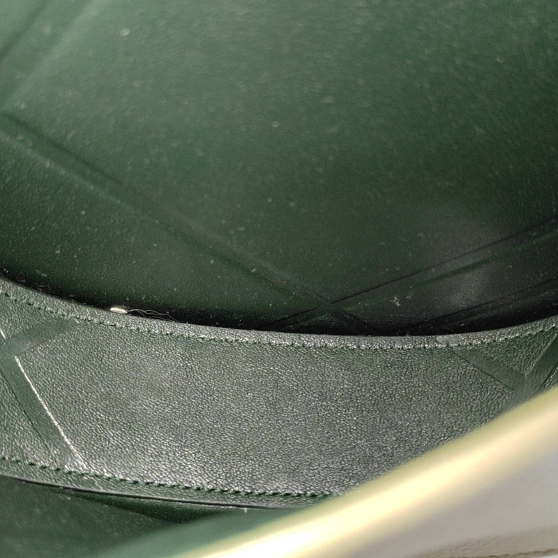 BURBERRY B Clip迷你綠色牛皮單肩包銀色五金-9