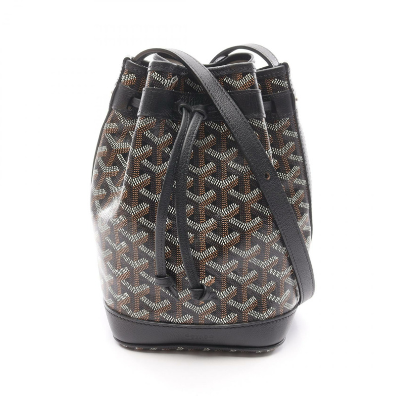 GOYARD Petit Flot 肩斜背包 PEFLOTPMLTY01CL01P 帆布 皮革 二手-0