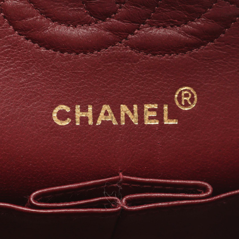 香奈兒 (CHANEL) 絎縫雙蓋鏈條肩背包，羊皮材質，黑色，金色五金，二手-3