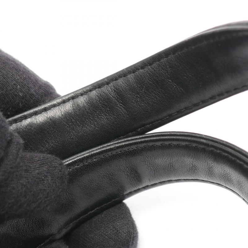 香奈兒 (CHANEL) 野性縫線托特單肩包，黑色皮革，金色五金，二手，女士 Coco CC-11