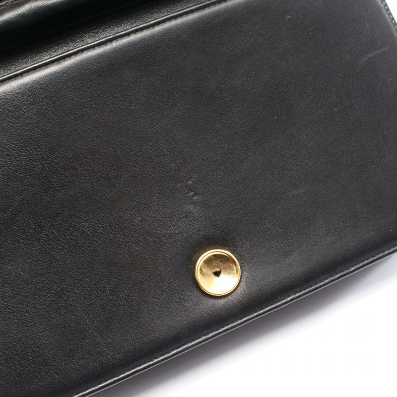 香奈兒 (CHANEL) 絎縫全蓋鏈條單肩背包，羊皮材質，黑色，二手，金色五金-5