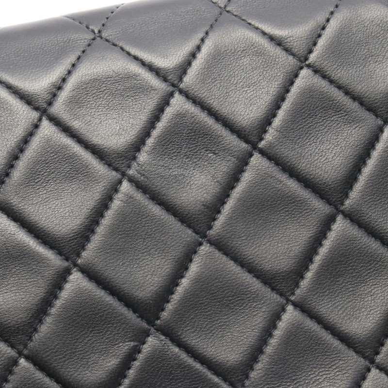 香奈兒 (CHANEL) 絎縫全蓋鏈條單肩背包，羊皮材質，黑色，二手，金色五金-8