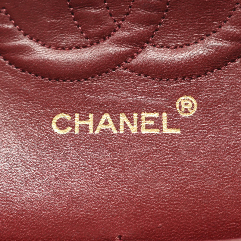 香奈兒 (CHANEL) Matelasse W 翻蓋鏈條單肩背包 A01112 黑色皮革 GHW 二手 CC-3