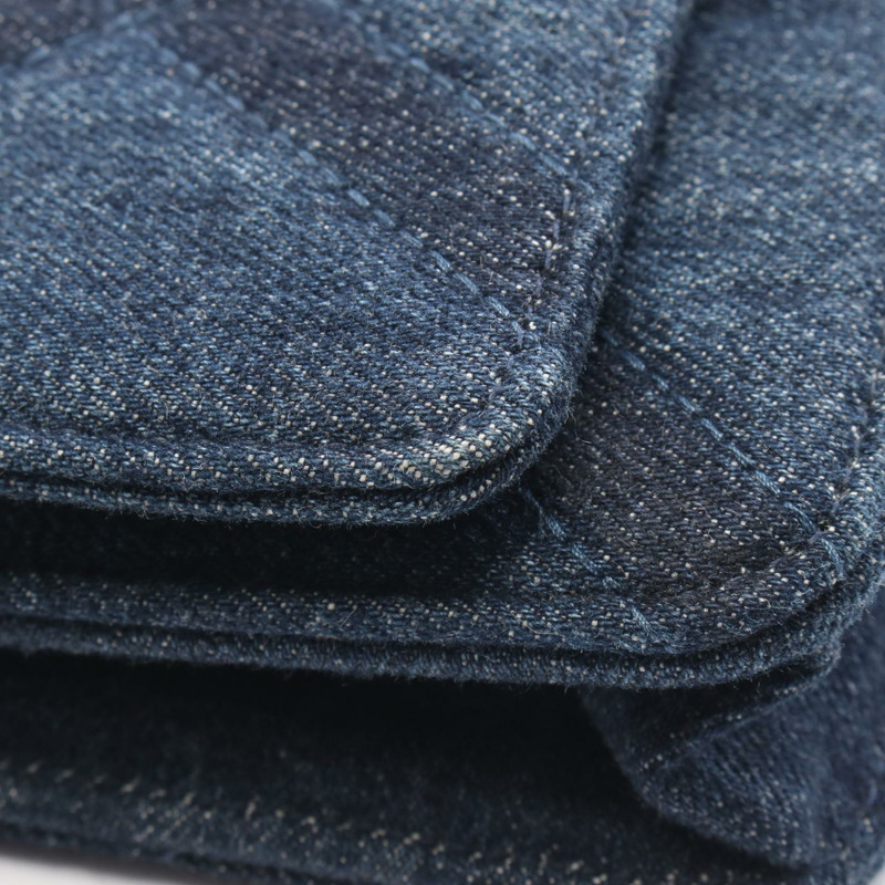 香奈兒 19 dix-neuf 鏈條肩背斜背包 AP0957 牛仔藍 二手 女士-8