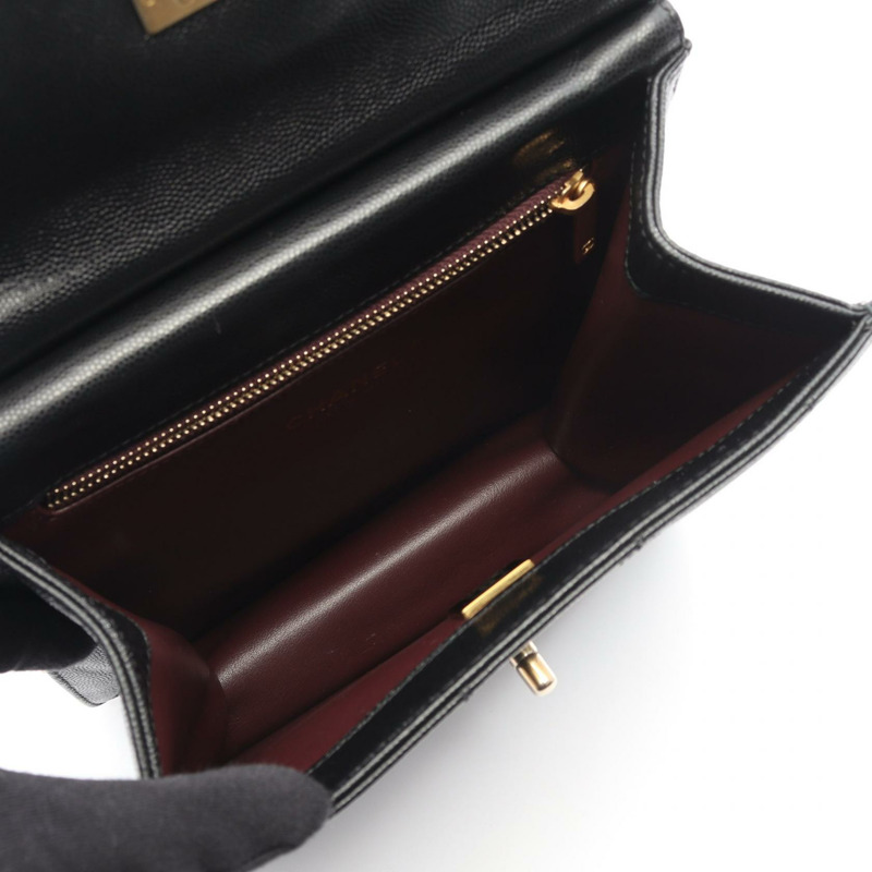 香奈兒 (CHANEL) 絎縫鏈條雙肩包 AS4189 小牛皮 黑色 GHW 二手 CC-2