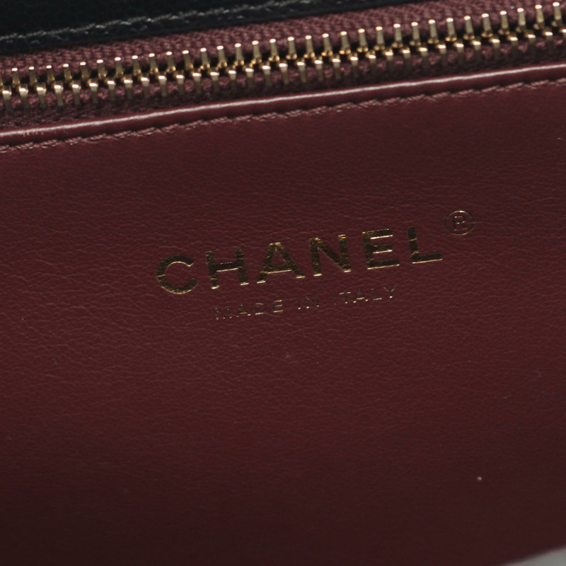 香奈兒 (CHANEL) 絎縫鏈條雙肩包 AS4189 小牛皮 黑色 GHW 二手 CC-3