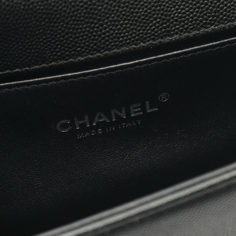 香奈兒 Boy Chanel 小號鏈條單背包 A67085 小牛皮 黑色 二手 CC-3