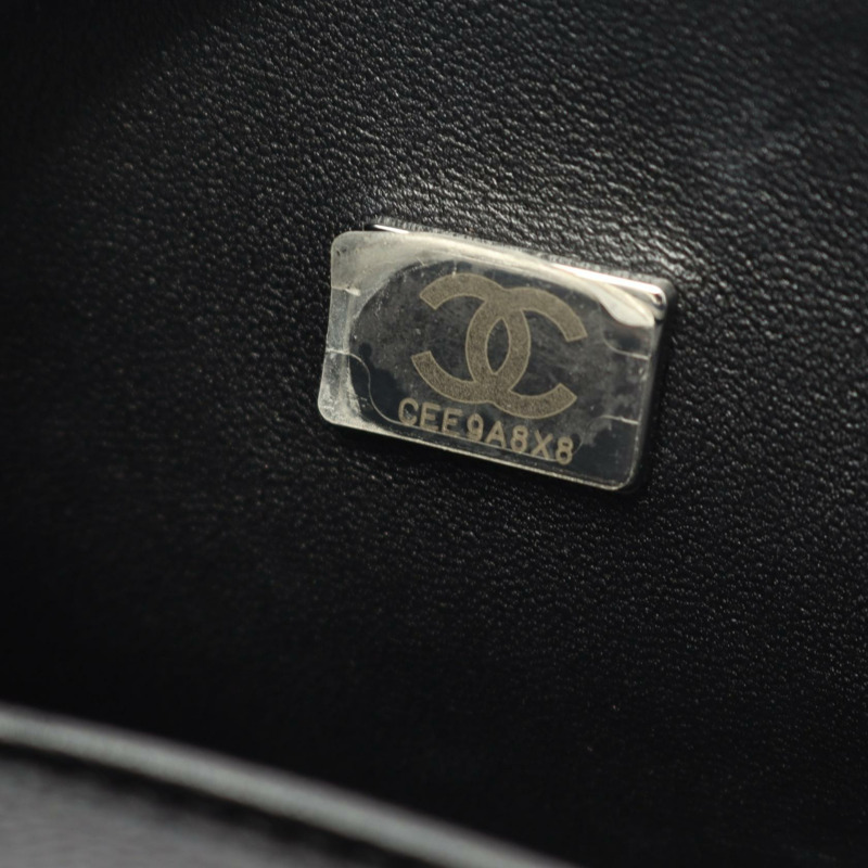 香奈兒 Boy Chanel 小號鏈條單背包 A67085 小牛皮 黑色 二手 CC-4