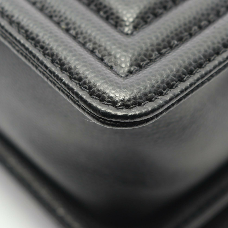 香奈兒 Boy Chanel 小號鏈條單背包 A67085 小牛皮 黑色 二手 CC-5