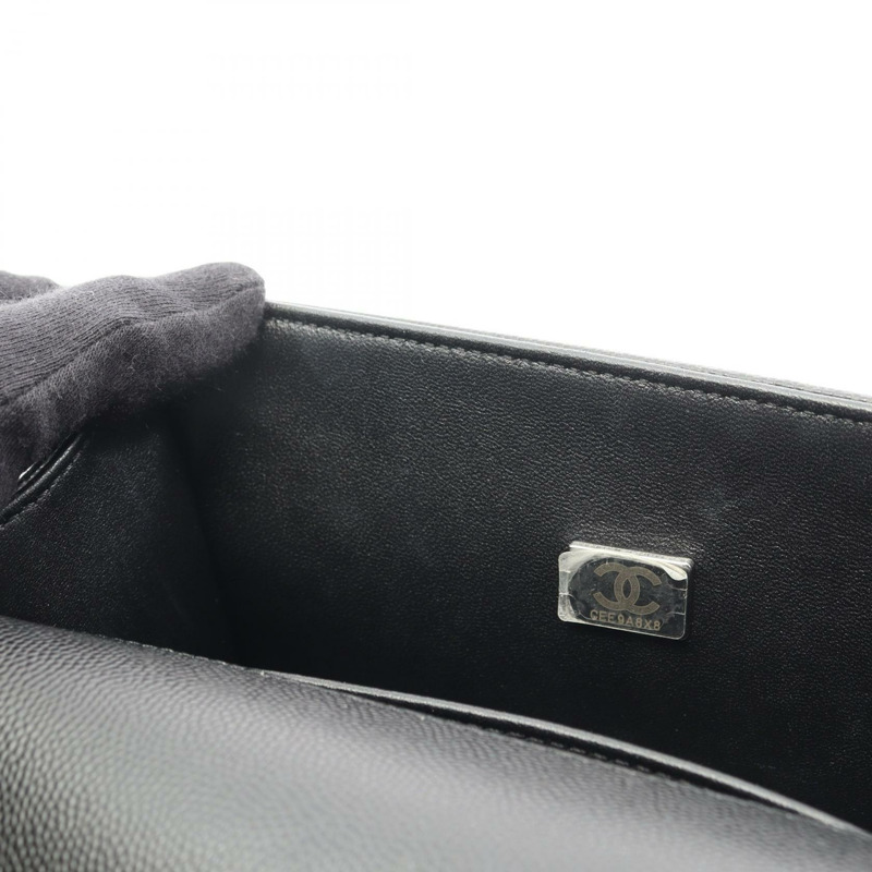 香奈兒 Boy Chanel 小號鏈條單背包 A67085 小牛皮 黑色 二手 CC-7