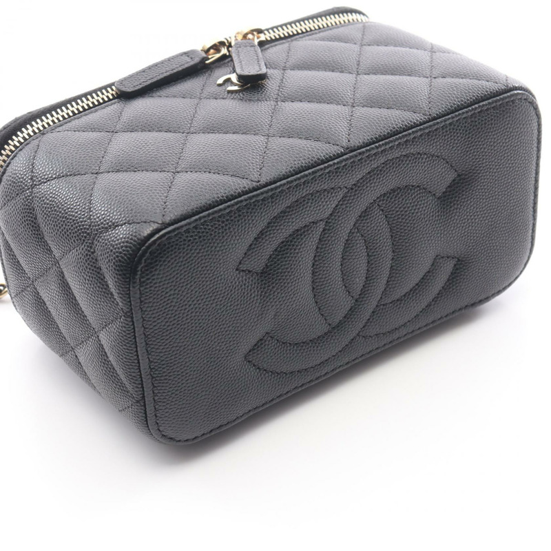 香奈兒 (CHANEL) Matelasse 小號 Vanity Chain 單肩斜背包 AP1341 黑色皮革-7