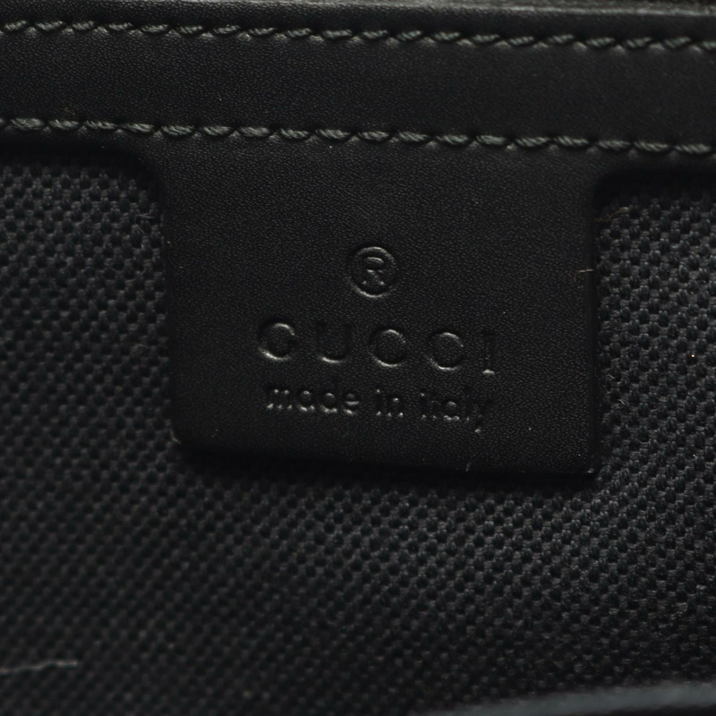 GUCCI Soft GG Supreme Sherry Line 腰包 474293 帆布皮革 黑色 二手-3