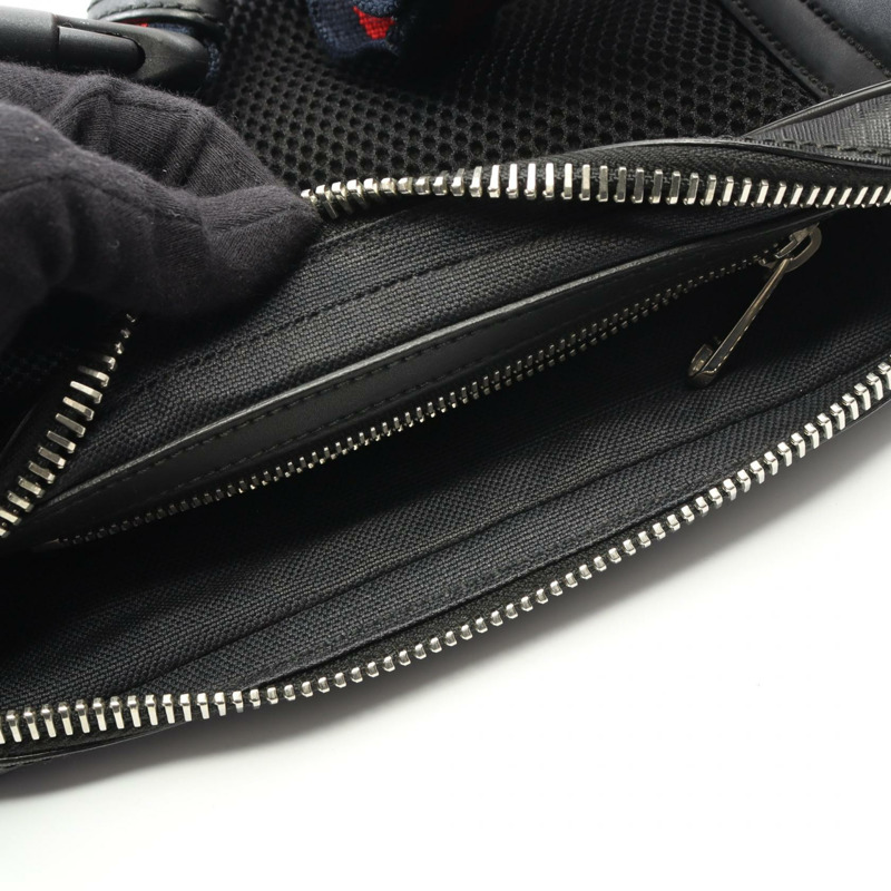 GUCCI Soft GG Supreme Sherry Line 腰包 474293 帆布皮革 黑色 二手-6