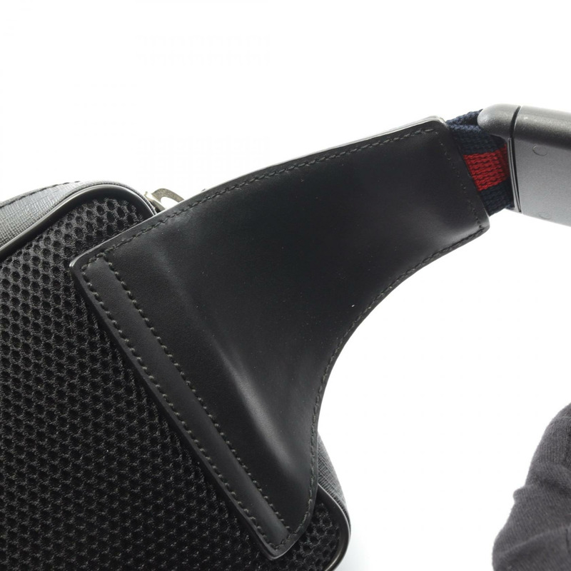 GUCCI Soft GG Supreme Sherry Line 腰包 474293 帆布皮革 黑色 二手-7