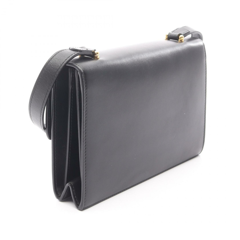 GUCCI Zumi 馬銜扣斜背包 576388 黑色皮革 二手 女士-1