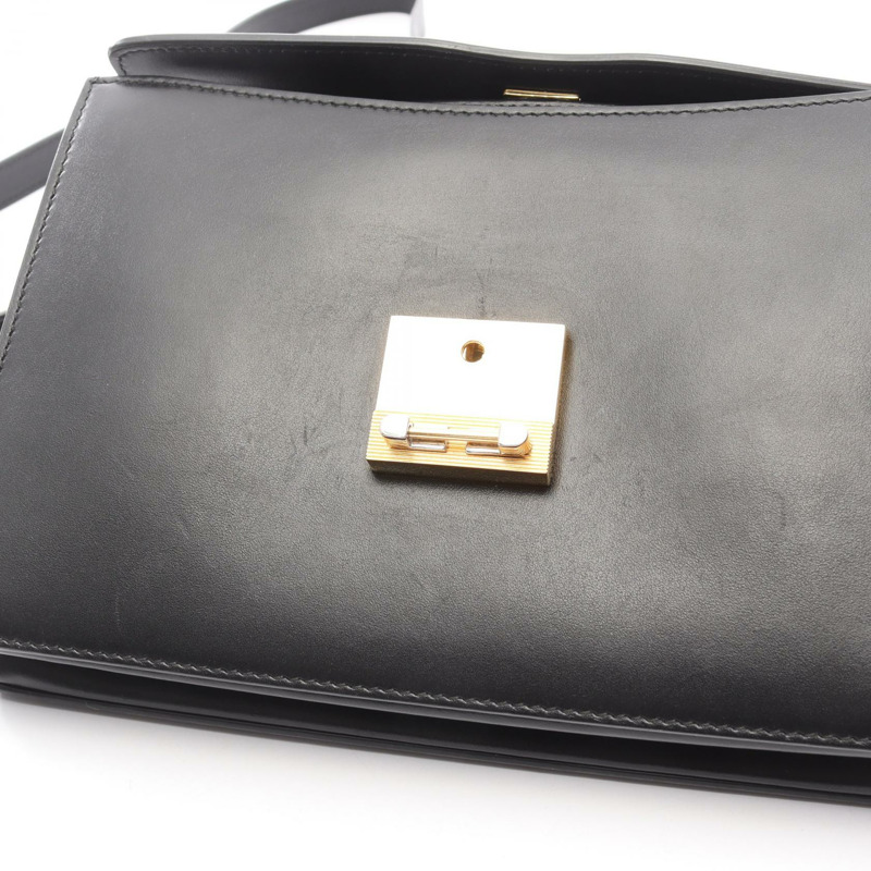 GUCCI Zumi 馬銜扣斜背包 576388 黑色皮革 二手 女士-6