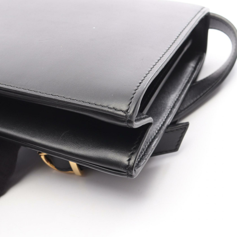 GUCCI Zumi 馬銜扣斜背包 576388 黑色皮革 二手 女士-8