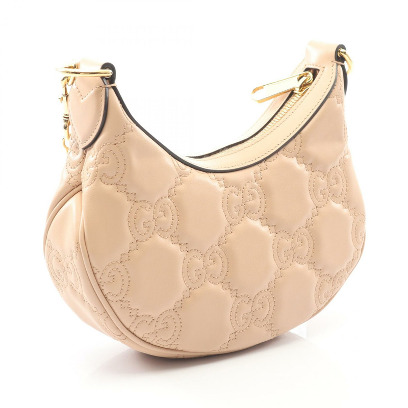 GUCCI GG Matelasse 鏈條肩背包 739736 皮革 粉紅色 二手 女士-1