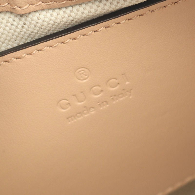 GUCCI GG Matelasse 鏈條肩背包 739736 皮革 粉紅色 二手 女士-3