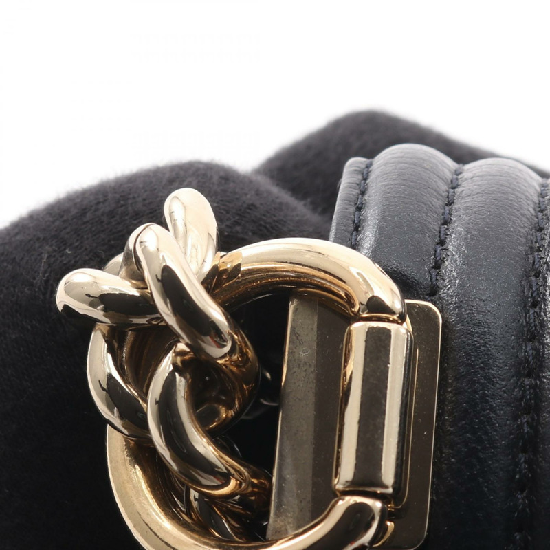 香奈兒 Boy Chanel 鏈條肩背包 AS3018 皮革海軍藍二手女士金色五金 CC-8