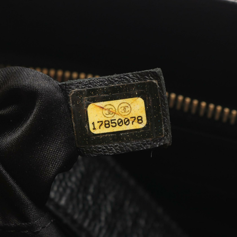 香奈兒 (CHANEL) Matelasse Grand Shopping GST 單肩手提包 A50995 黑色皮革二手-4