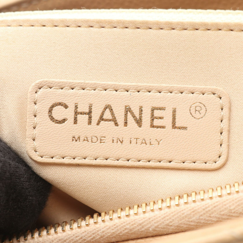 香奈兒 (CHANEL) Matelasse Grand Shopping GST 手提包 A50995 皮革 米色 二手 女士 金色五金-3