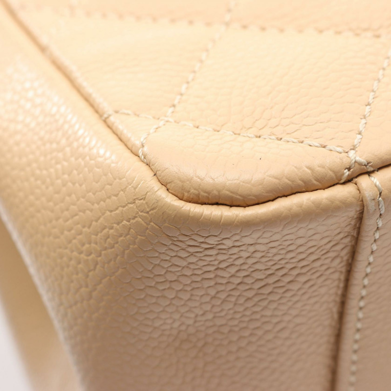 香奈兒 (CHANEL) Matelasse Grand Shopping GST 手提包 A50995 皮革 米色 二手 女士 金色五金-5