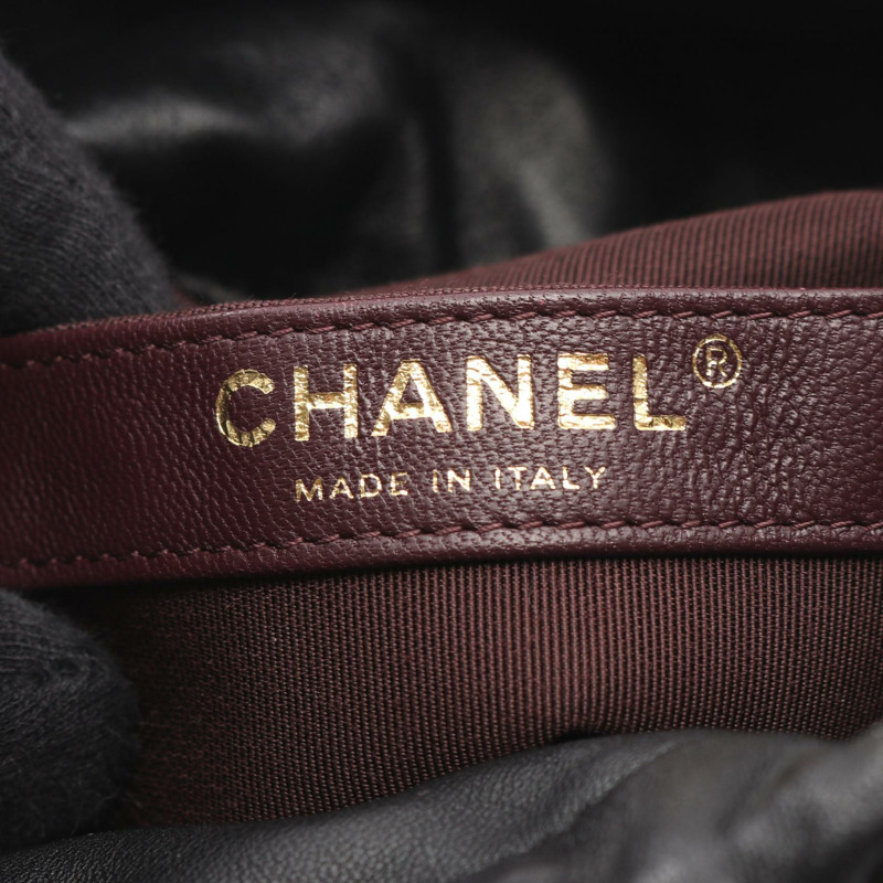 香奈兒 COCO 標誌單背包 AS2313 羊皮 黑色 二手 GHW CC-3