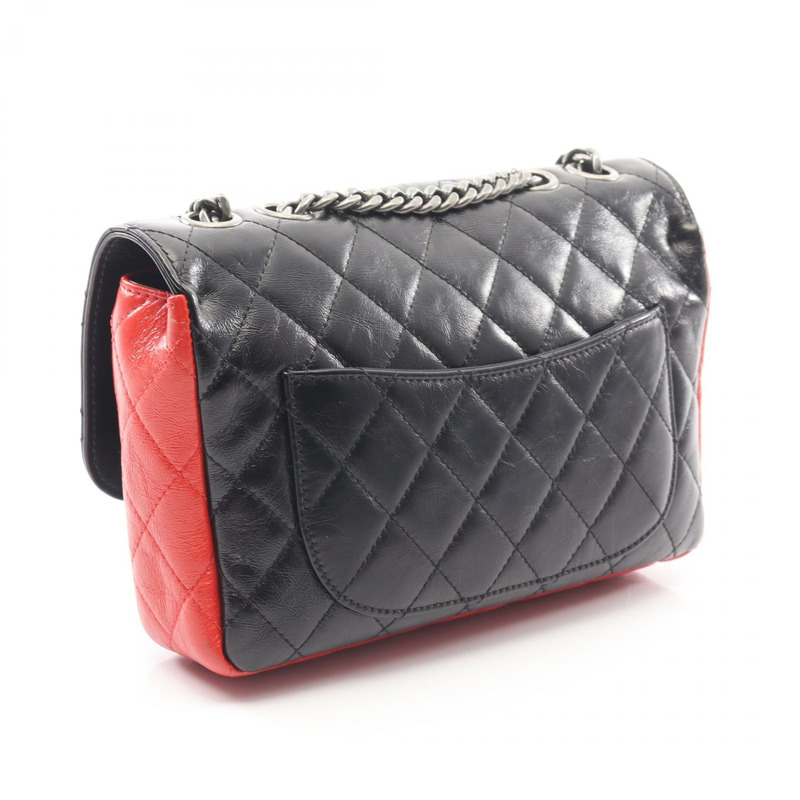 香奈兒 (CHANEL) Matelasse 三色鏈條肩背包，黑色、海軍藍、紅色，二手，帶五金配件-1