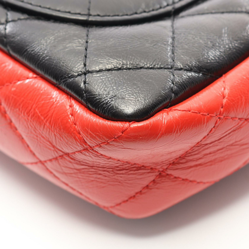 香奈兒 (CHANEL) Matelasse 三色鏈條肩背包，黑色、海軍藍、紅色，二手，帶五金配件-6